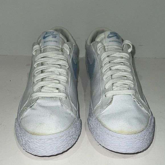 Nike SB Blazer Zoom Low Canvas Skate Shoes Men's 8 White New 889053-100 - Picture 2 of 8
